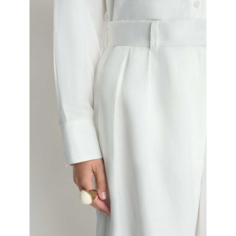 Veronika Maine Drapey Viscose Linen Wide Leg Pant image number 2